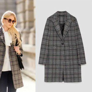 Plaid Wool Coat Zara
